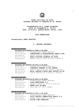 1 PODER JUDICIÁRIO DA UNIÃO TRIBUNAL REGIONAL