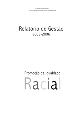 Relatório de Gestão 2003-2006