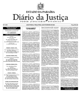 Diario da Justi a 29-05-2001 - Tribunal de Justi&ccedil;a da Para&iacute;ba