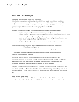Relatórios de certificação