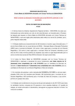 Abertura das Inscri&ccedil;&otilde;es