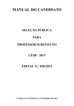 MANUAL DO CANDIDATO
