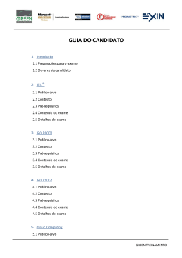 GUIA DO CANDIDATO - Green Treinamento