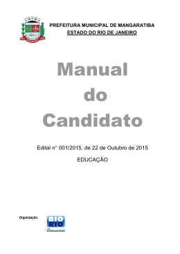 Manual do Candidato