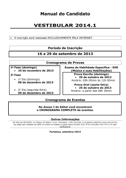 Manual do Candidato VESTIBULAR 2014.1