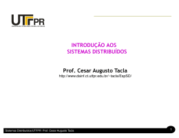 INTRODU&Ccedil;&Atilde;O AOS SISTEMAS DISTRIBU&Iacute;DOS - DAINF