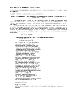2015 &ndash; Deferimento Prova Escrita e Aula Teste &ndash; P6768.2014