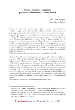 Direitos humanos e dignidade pol&iacute;tica da cidadania
