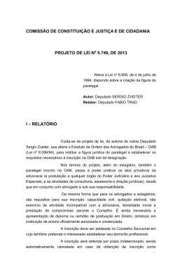 comissão de constituição e justiça e de cidadania projeto de lei n