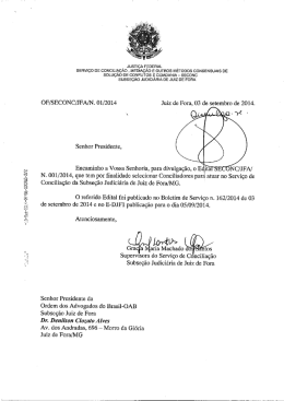 clique aqui para ler o edital - OAB/MG Subseção Juiz de Fora