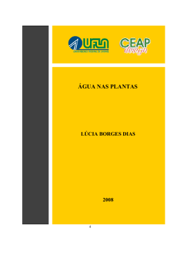 &Aacute;GUA NAS PLANTAS - texto aprovado