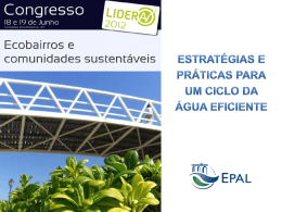 Estrat&eacute;gias e pr&aacute;ticas para um ciclo da &aacute;gua eficiente