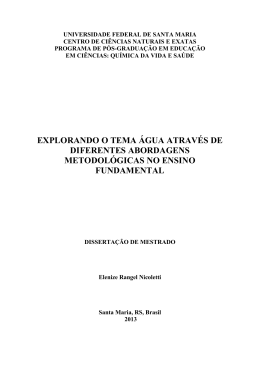 Explorando o Tema &Aacute;gua atrav&eacute;s de Diferentes