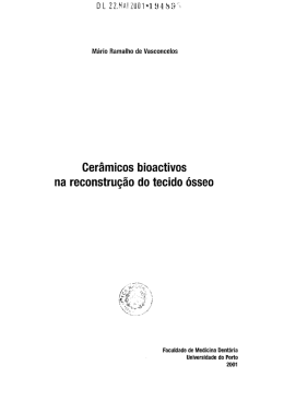 Cer&acirc;micos bioactivos na reconstru&ccedil;&atilde;o do tecido &oacute;sseo