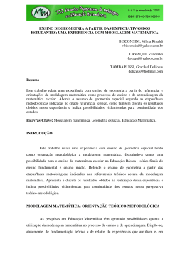 ENSINO DE GEOMETRIA A PARTIR DAS EXPECTATIVAS DOS