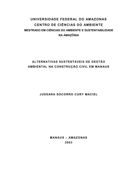 Alternativas sustent&aacute;veis de gest&atilde;o ambiental na
