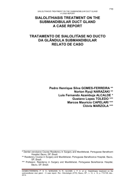 sialolithiasis treatment on the submandibular duct gland a case