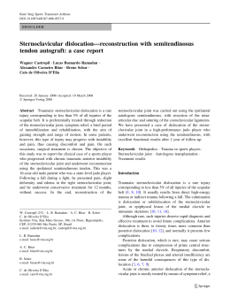 Sternoclavicular dislocation—reconstruction with semitendinosus
