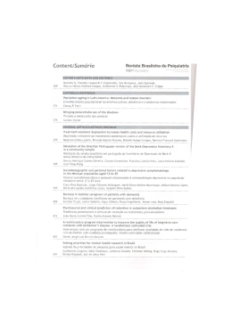 Revista Brasileira de Psiquiatria, v. 34, n. 4, 2012