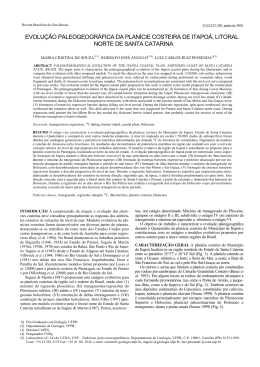 evolu&ccedil;&atilde;o paleogeogr&aacute;fica da plan&iacute;cie costeira de itapo&aacute;, litoral