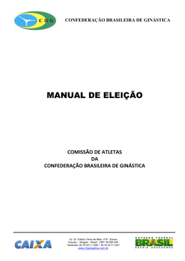 MANUAL DE ELEIÇÃO - Confederação Brasileira de Ginástica