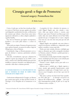 Cirurgia geral: o fogo de Prometeuc