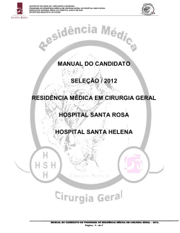 programa de resid&ecirc;ncia m&eacute;dica em cirurgia geral do
