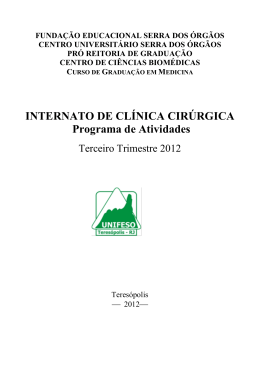 INTERNATO DE CL&Iacute;NICA CIR&Uacute;RGICA Programa de