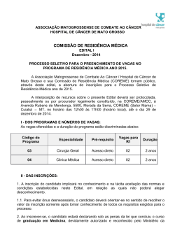 Edital Cirurgia Geral e Clinica Medica