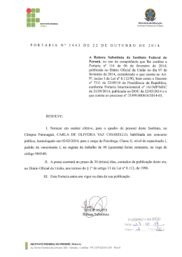 PORTARIA NO 1443 DE 22 DE OUTUBRO DE 2014 A