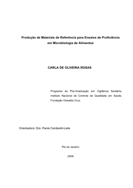 Produção de Materiais de Referência para Ensaios - Arca