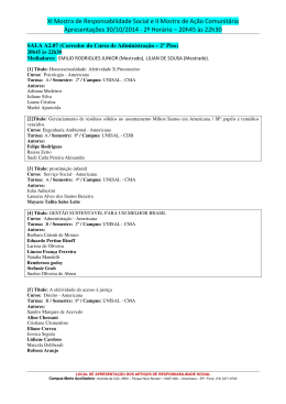 Apresenta&ccedil;&otilde;es 2.&ordm; hor&aacute;rio