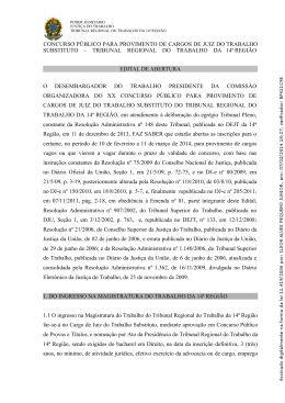 Edital - TRT 14