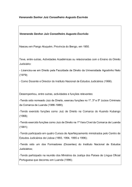 Dr. Augusto Escriv&atilde;o - Republica de Angola Tribunal Supremo
