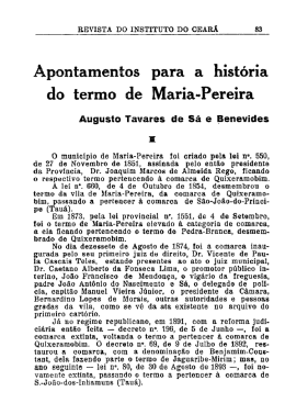Apontamentos para a hist&oacute;ria