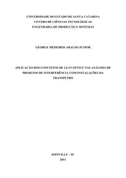 Aplica&ccedil;&atilde;o dos conceitos de lean office nas an&aacute;lises de projetos de