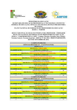 Resultado Final - Instituto Federal de Educa&ccedil;&atilde;o, Ci&ecirc;ncia e