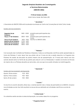 SIMPSIO BRASILEIRO DE CROMATOGRAFIA E