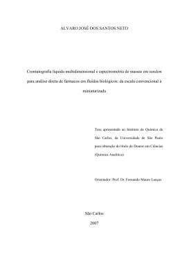 ALVARO JOS&Eacute; DOS SANTOS NETO Cromatografia l&iacute;quida