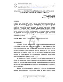 Influ&ecirc;ncia da m&iacute;dia e satisfa&ccedil;&atilde;o com a imagem