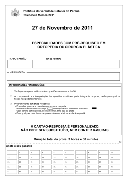 especialidades com pr&eacute;-requisito em ortopedia ou cirurgia pl&aacute;stica
