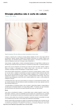 Portal Namu - Cirurgia Pl&aacute;stica n&atilde;o &eacute; corte de Cab