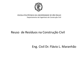 Reuso de Res&iacute;duos na Constru&ccedil;&atilde;o Civil Eng. Civil Dr