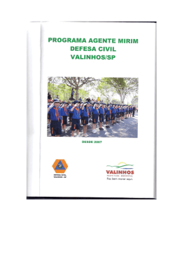 PROGRAMA AGENTE MIRIM DEFESA CIVIL VALINHOS/SP