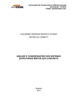 an&aacute;lise e considera&ccedil;&otilde;es dos sistemas estruturais mistos