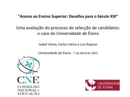 Uma avaliação do processo de selecção de candidatos