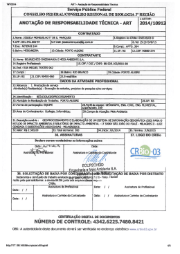 ANDTA&Ccedil;&Atilde;D DE REsPoNsABIuDADE T&Eacute;CNICA