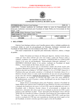 Parecer CNE/CES nº 255/2008, aprovado em 2 de dezembro de 2008