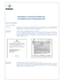 Manual do Aluno - Universidade Est&aacute;cio de S&aacute;