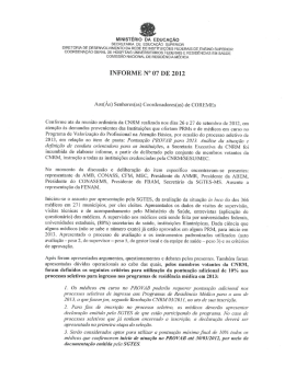 Informe nº 7 de 2012 - Ministério da Educação